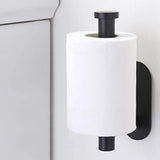 Maxbell Paper holder Mounted Toilet Paper Hanger Waterproof for Home Washroom Black