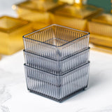 Maxbell Caddy Serving Platter 6 Bowls with Lid Storage Container for Wedding Salad Golden Clear Lids