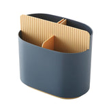 Maxbell Chopstick Storage Holder Cutlery Drain Rack for Kitchen Countertop Cutlery Dark Blue