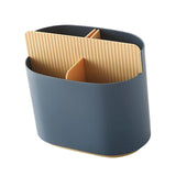 Maxbell Chopstick Storage Holder Cutlery Drain Rack for Kitchen Countertop Cutlery Dark Blue