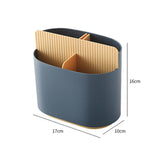 Maxbell Chopstick Storage Holder Cutlery Drain Rack for Kitchen Countertop Cutlery Dark Blue