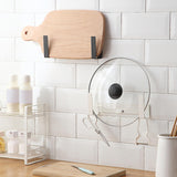 Maxbell Multipurpose Pot Lid Holder Kitchen Storage Holder Pot Hanger for Bakeware Black