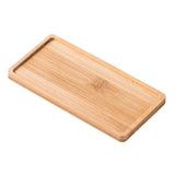 Maxbell Wooden Bathroom Tray Vanity Plate Soap Dispenser Tray Soap Holder for Home Rectangle A