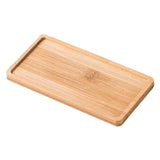 Maxbell Wooden Bathroom Tray Vanity Plate Soap Dispenser Tray Soap Holder for Home Rectangle A