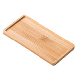 Maxbell Wooden Bathroom Tray Vanity Plate Soap Dispenser Tray Soap Holder for Home Rectangle A