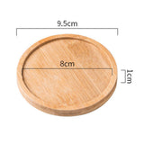 Maxbell Wooden Bathroom Tray Vanity Plate Soap Dispenser Tray Soap Holder for Home Round