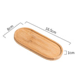 Maxbell Wooden Bathroom Tray Vanity Plate Soap Dispenser Tray Soap Holder for Home Oval