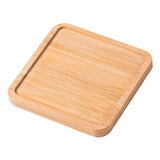 Maxbell Wooden Bathroom Tray Vanity Plate Soap Dispenser Tray Soap Holder for Home Square