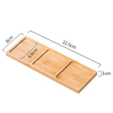 Maxbell Wooden Bathroom Tray Vanity Plate Soap Dispenser Tray Soap Holder for Home Rectangle B