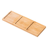 Maxbell Wooden Bathroom Tray Vanity Plate Soap Dispenser Tray Soap Holder for Home Rectangle B