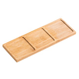 Maxbell Wooden Bathroom Tray Vanity Plate Soap Dispenser Tray Soap Holder for Home Rectangle B