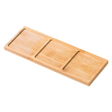 Maxbell Wooden Bathroom Tray Vanity Plate Soap Dispenser Tray Soap Holder for Home Rectangle B