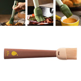 Maxbell Multipurpose Silicone Oil Brush Baking Brush for Grilling Cooking Brown