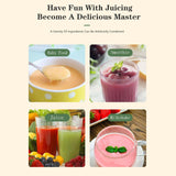 Maxbell Multifunctional Electric Juicer Cup USB Rechargeable for Office Making Juice Green