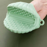 Maxbell 2x Silicone Oven Mitts Hanging Hole Design for Grilling Baking Barbecue Green