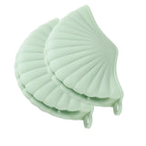 Maxbell 2x Silicone Oven Mitts Hanging Hole Design for Grilling Baking Barbecue Green