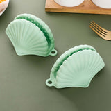 Maxbell 2x Silicone Oven Mitts Hanging Hole Design for Grilling Baking Barbecue Green