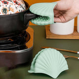 Maxbell 2x Silicone Oven Mitts Hanging Hole Design for Grilling Baking Barbecue Green