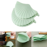 Maxbell 2x Silicone Oven Mitts Hanging Hole Design for Grilling Baking Barbecue Green