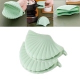 Maxbell 2x Silicone Oven Mitts Hanging Hole Design for Grilling Baking Barbecue Green