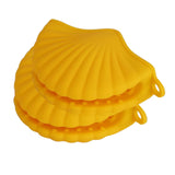 Maxbell 2x Silicone Oven Mitts Hanging Hole Design for Grilling Baking Barbecue Yellow