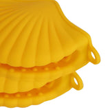 Maxbell 2x Silicone Oven Mitts Hanging Hole Design for Grilling Baking Barbecue Yellow