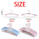 Maxbell Adjustable Kid Hanger Retractable Hanger Clothes Drying Rack for Dress Blue