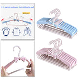 Maxbell Adjustable Kid Hanger Retractable Hanger Clothes Drying Rack for Dress Blue