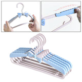 Maxbell Adjustable Kid Hanger Retractable Hanger Clothes Drying Rack for Dress Blue