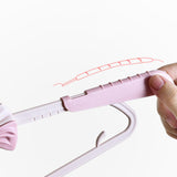Maxbell Adjustable Kid Hanger Retractable Hanger Clothes Drying Rack for Dress Pink