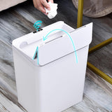 Maxbell Sealed Waste Bin with Lid Multipurpose for Powder Room Garage Hotel White