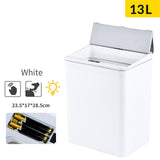 Maxbell Sealed Waste Bin with Lid Multipurpose for Powder Room Garage Hotel White