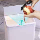 Maxbell Sealed Waste Bin with Lid Multipurpose for Powder Room Garage Hotel White