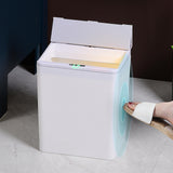 Maxbell Sealed Waste Bin with Lid Multipurpose for Powder Room Garage Hotel White