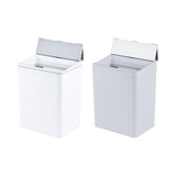 Maxbell Sealed Waste Bin with Lid Multipurpose for Powder Room Garage Hotel White