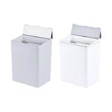 Maxbell Sealed Waste Bin with Lid Multipurpose for Powder Room Garage Hotel White