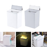 Maxbell Sealed Waste Bin with Lid Multipurpose for Powder Room Garage Hotel White