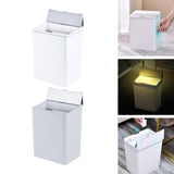Maxbell Sealed Waste Bin with Lid Multipurpose for Powder Room Garage Hotel White