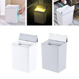 Maxbell Sealed Waste Bin with Lid Multipurpose for Powder Room Garage Hotel White