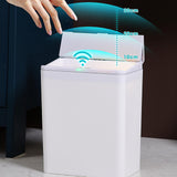 Maxbell Sealed Waste Bin with Lid Multipurpose for Powder Room Garage Hotel White