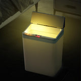 Maxbell Sealed Waste Bin with Lid Multipurpose for Powder Room Garage Hotel White