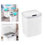 Maxbell 16L Smart Trash Can Dustbin Rubbish Bin for Office Living Room Bedroom White