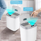 Maxbell 16L Smart Trash Can Dustbin Rubbish Bin for Office Living Room Bedroom White
