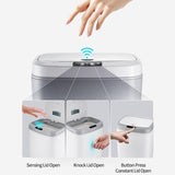 Maxbell 16L Smart Trash Can Dustbin Rubbish Bin for Office Living Room Bedroom White