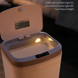 Maxbell 16L Smart Trash Can Dustbin Rubbish Bin for Office Living Room Bedroom White