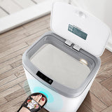 Maxbell 16L Smart Trash Can Dustbin Rubbish Bin for Office Living Room Bedroom White