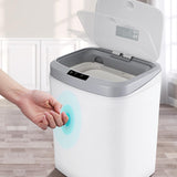 Maxbell 16L Smart Trash Can Dustbin Rubbish Bin for Office Living Room Bedroom White