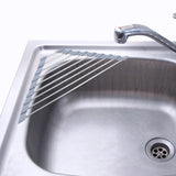 Maxbell Stainless Steel Foldable Corner Sink Rack for Laundry Room Kitchen Fruits Gray