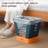 Maxbell Trash Can Wastebasket Garbage Can Garbage Bucket for Kitchen Office Home Blue and Yellow