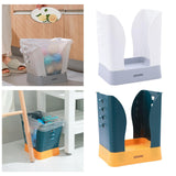 Maxbell Trash Can Wastebasket Garbage Can Garbage Bucket for Kitchen Office Home Blue and Yellow